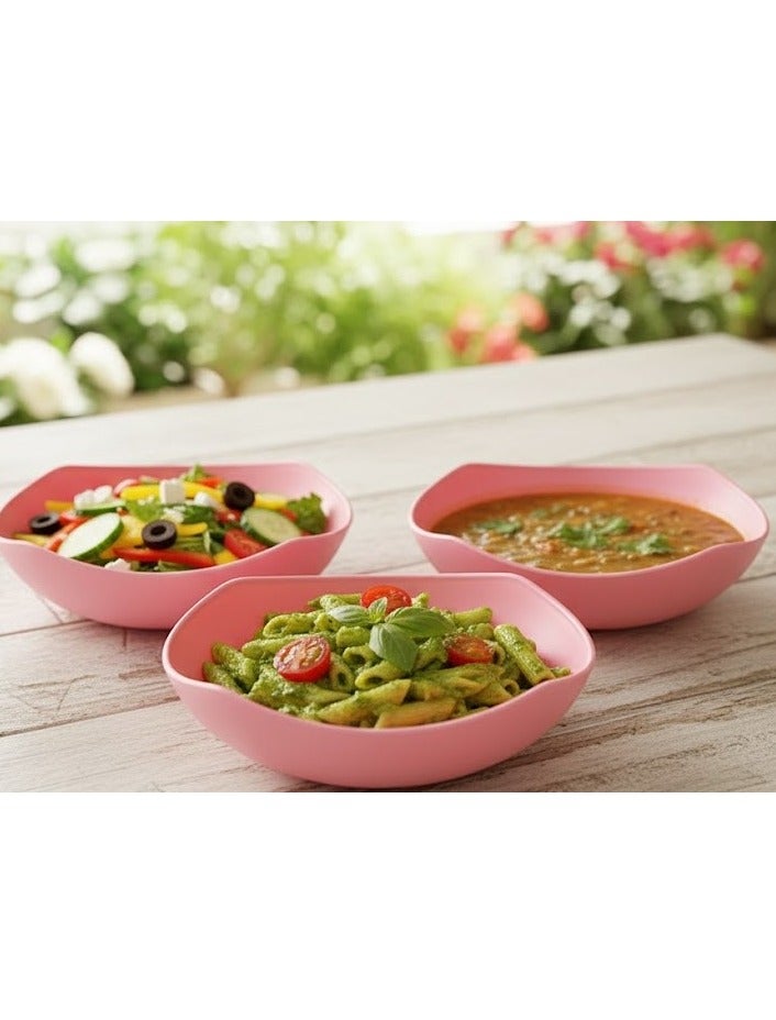 favilla 3-Piece Multi-Purpose Serving Set – Food and Salad Plates for Desserts and Everyday Serving - Code 1054 - Image 2