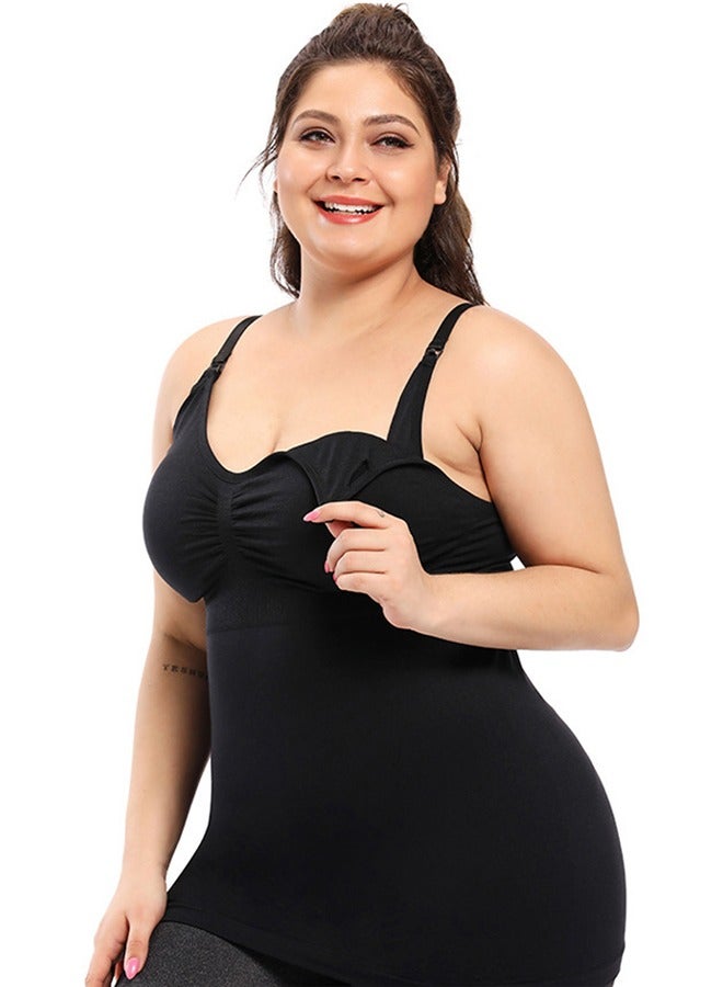 Sunveno Maternity Nursing Tank Top - Black XL - Image 4