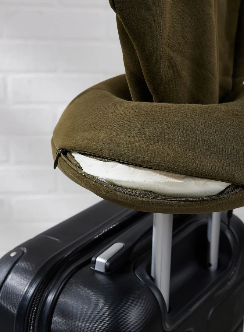 Typo Travel Pillow With Hood