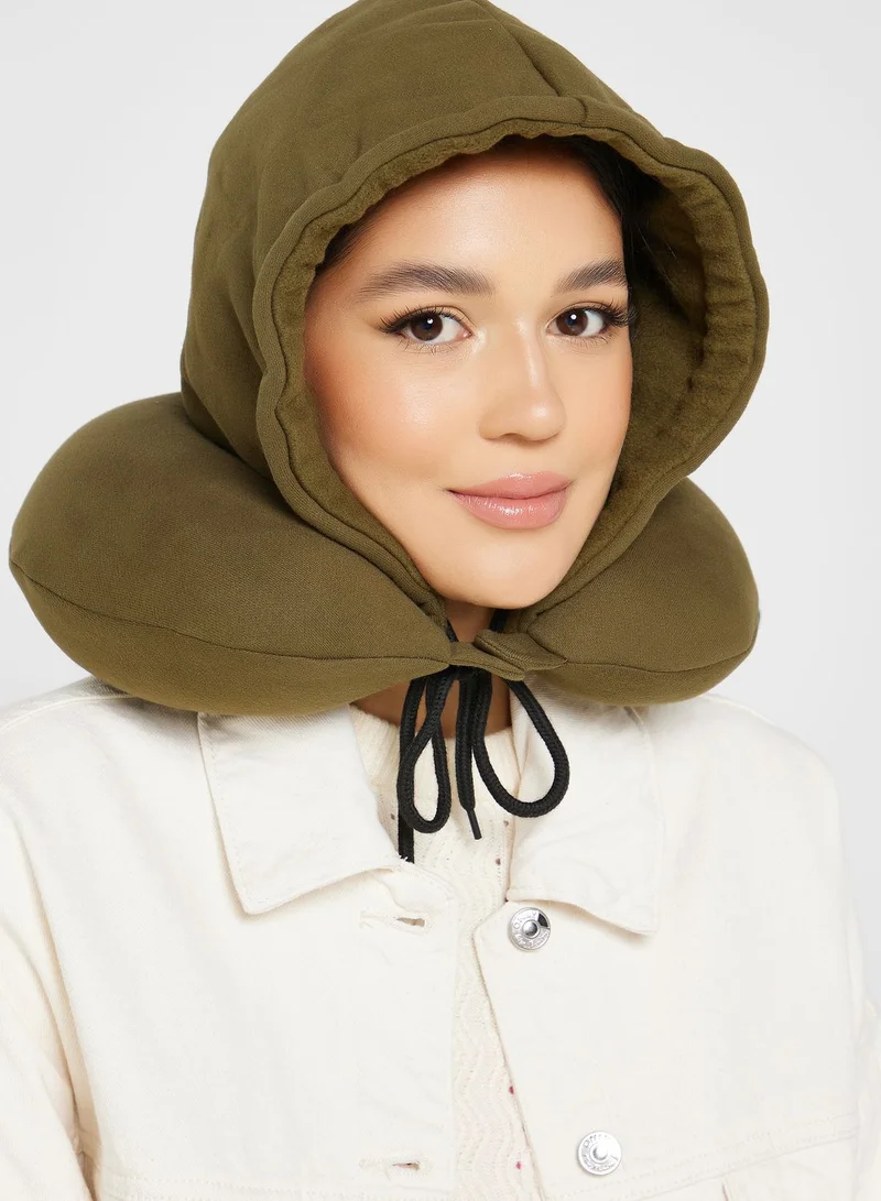 Typo Travel Pillow With Hood