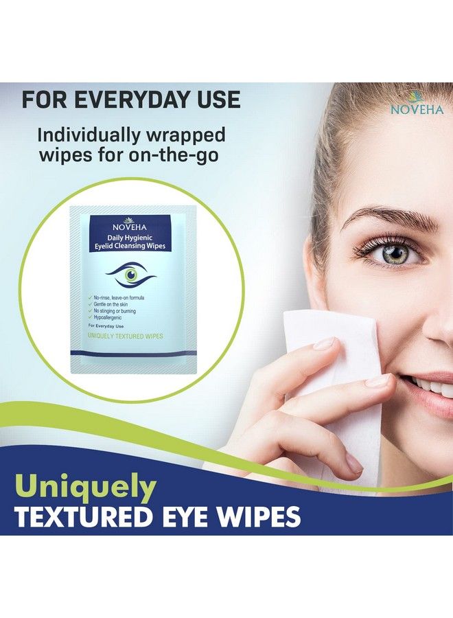NOVEHA Daily Hygienic Eyelid & Lash Wipes | For Blepharitis & Itchy Eyes Demodex | Box Of 60 Individually Wrapped Eyelash Wipes Natural Makeup Remover & Daily Cleanser  - Image 5