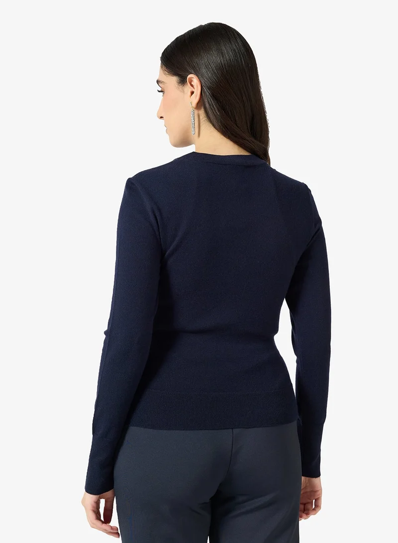 تيد بيكر بلوزة محبوكة بطيات أمامية مطبوعة