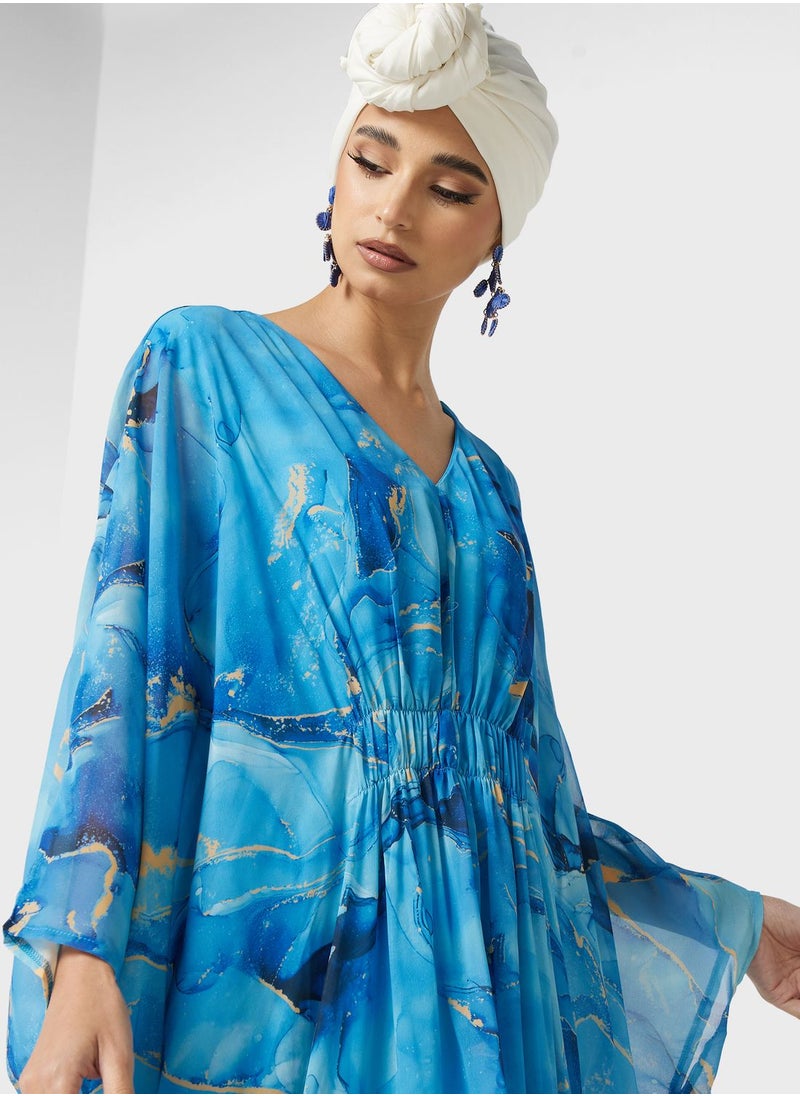 Khizana - Printed Kaftan - Image 1