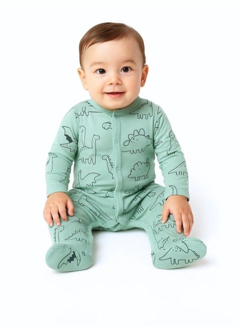 2-Pack Baby Sleepsuits with Full-Length Snap Closures