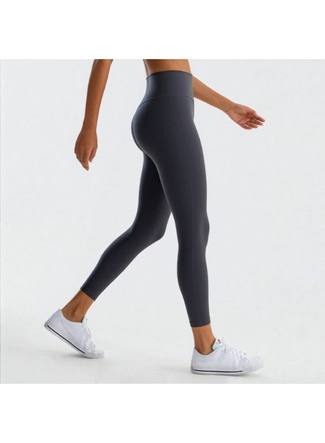 NIBEMINENT Essential/Pure&Plain 7/8 Leggings, High Waisted Compression Soft Pants Workout Athletic Yoga Pants 24" - Image 2