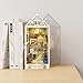 STRUCWOOD LED Garden Book Nook Kit DIY Miniature Dollhouse 3D Puzzle Wooden Bookshelf Room Decoration Booknook Kits for Adults Sylvia Garden SQ22 - Image 4