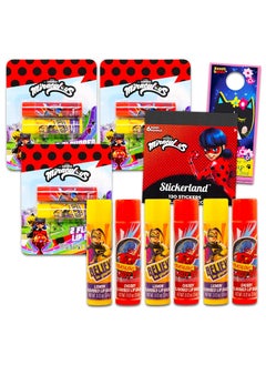 Miraculous Miraculous Ladybug Lip Balm Set  Bundle with 6 Miraculous Ladybug Lip Balm Tubes Stickers and More  Cat Noir Lip Balm Kit for Kids 