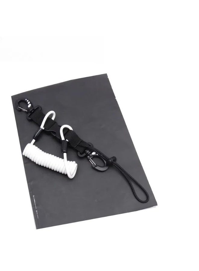 Generic Scuba Diving Steel Coiled Lanyard & Quick Release Buckle for Cameras Dive Lights Ideal for Cameras/Lights/Tools/Paddles  - Image 3