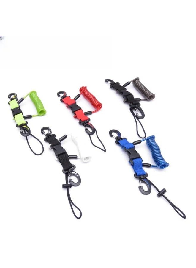 Generic Scuba Diving Steel Coiled Lanyard & Quick Release Buckle for Cameras Dive Lights Ideal for Cameras/Lights/Tools/Paddles  - Image 4