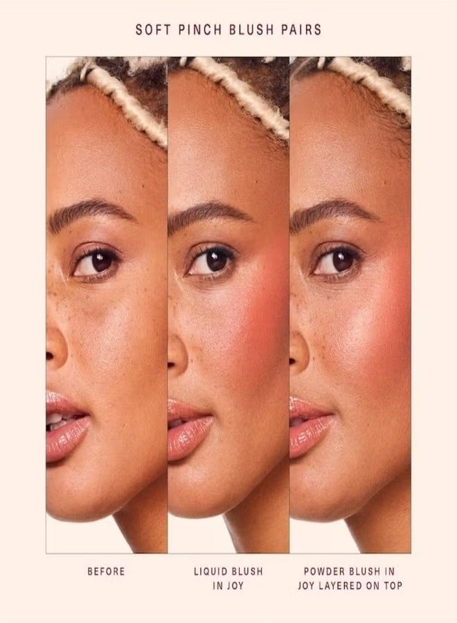 Rare Beauty by Selena Gomez Soft Pinch Liquid Blush – Joy - Dewy Muted Peach, 7.5ml) | Weightless, Long-Lasting, Buildable Liquid Blush for a Natural, Radiant Glow - Image 3