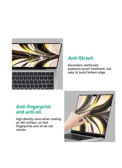 Generic واقي شاشة شفاف عالي الدقة لجهاز MacBook Air مقاس 13.6 بوصة (شريحة A3113 M3 / شريحة A2681 M2)، ملحقات مقاومة لبصمات الأصابع والخدوش، واقي صلابة 5H لجهاز MacBook Air مقاس 13.6 بوصة (شفاف)  - Image 2