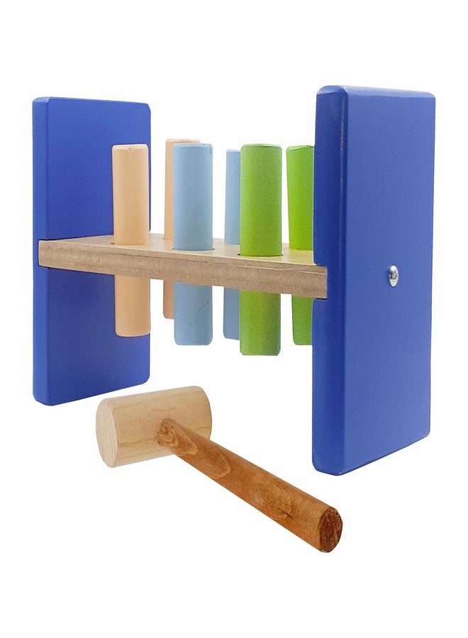 Tantrums Cobbler Bench 6 Pegs with Hammer to Build Hand Eye Concentration Motor Skills Cause and Effect (Multicolor Pieces) - Kids - Image 1