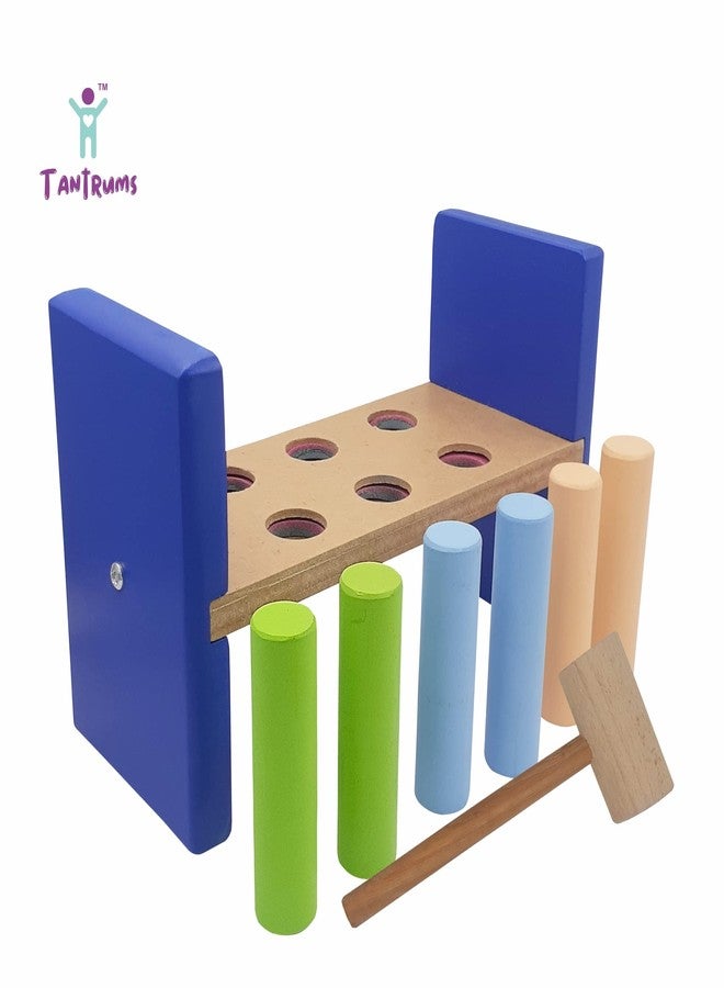 Tantrums Cobbler Bench 6 Pegs with Hammer to Build Hand Eye Concentration Motor Skills Cause and Effect (Multicolor Pieces) - Kids - Image 4