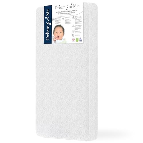 Dream On Me Dream On Me Twilight 5 88 Coil Innerspring Crib and Toddler Mattress Platinum Waterproof Vinyl Cover Greenguard Gold JPMA Certified 10 Years Manufacture Warranty Made in USA Removable Cover