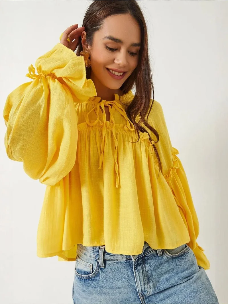LUCCI Blouse with Bow Tie