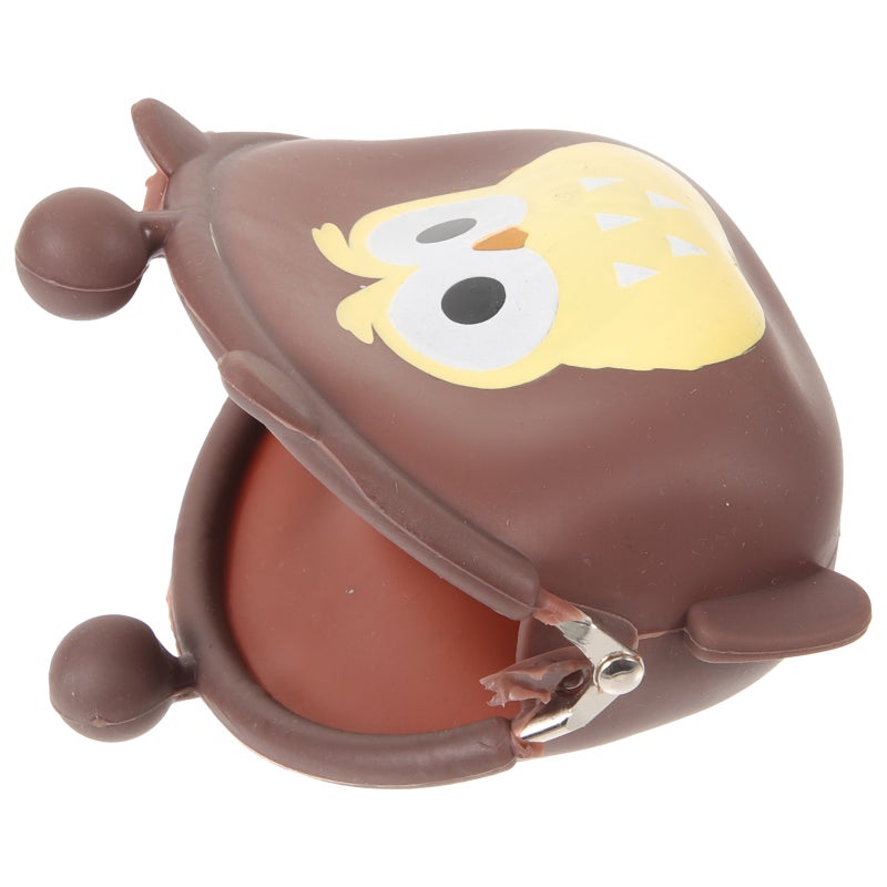 Cartoon Owl Purse Lovely Change Purse Silicone Pouch for Women Girls - Image 1