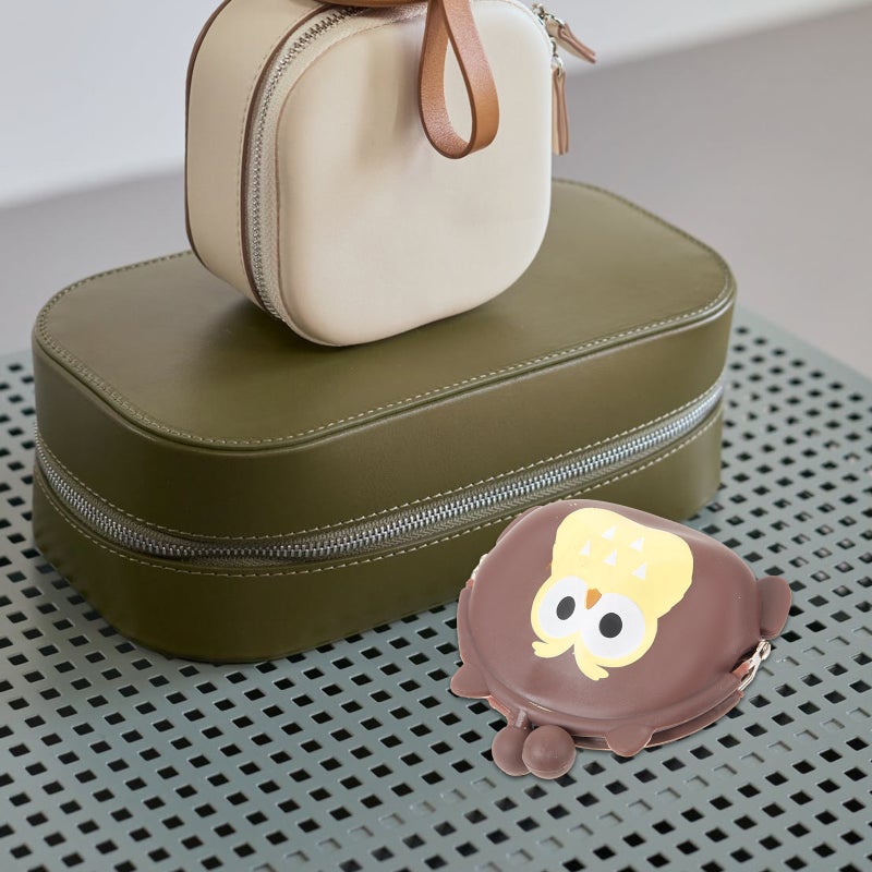 Cartoon Owl Purse Lovely Change Purse Silicone Pouch for Women Girls - Image 4