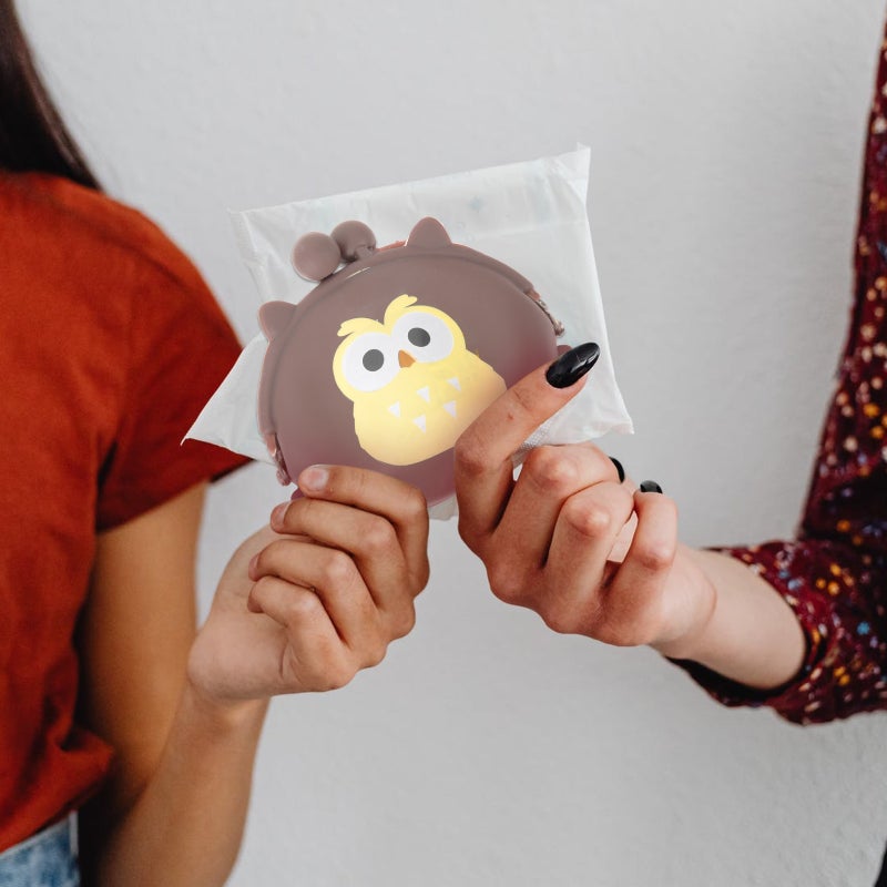 Cartoon Owl Purse Lovely Change Purse Silicone Pouch for Women Girls - Image 5
