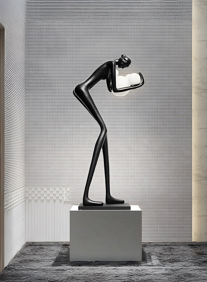 Human body bending down sculpture art floor lamp  - Image 3