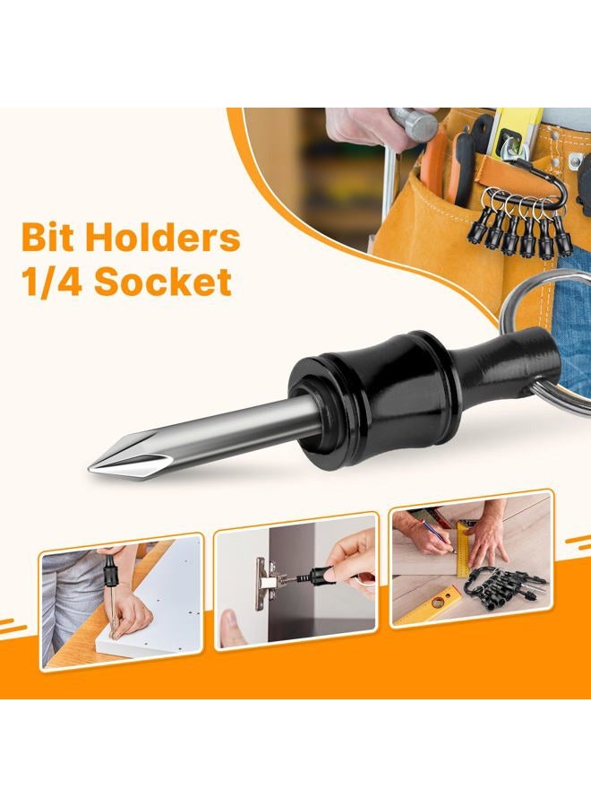 Sopclane 6PCS Keychain Bit Holder,Hex Drill Bit Holder for Impact Driver Drill Bit,Screwdriver Bit Holders for Tools and Gifts for Men,Black - Image 4