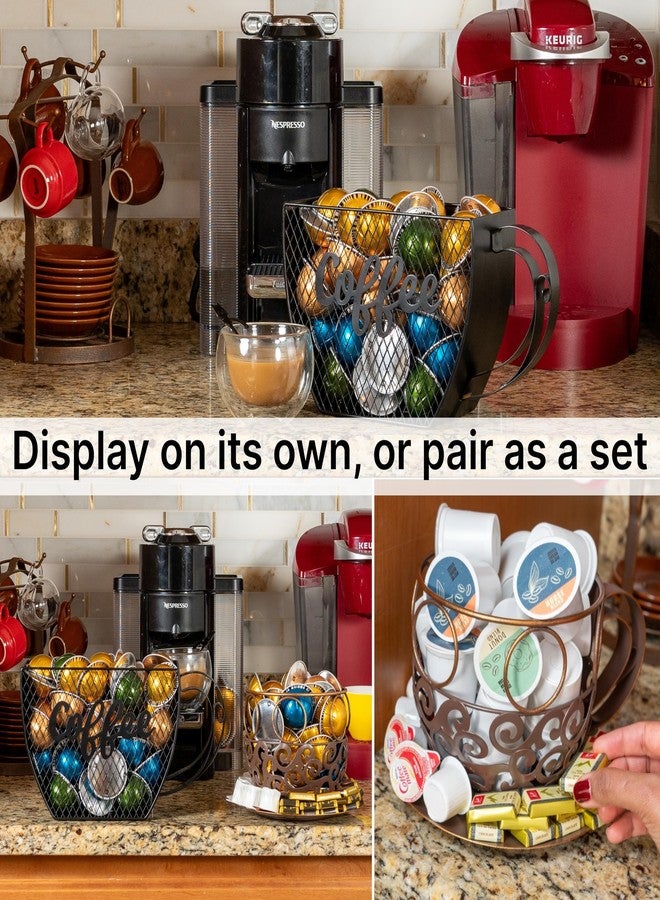 Made Easy Kit Coffee Pod Organizer Compatible with Nespresso Vertuo and Original - Countertop Sculpture Holder Basket Style for Café Bar, Corner Station Office Break Area (Mountable Mug Black) - Image 4