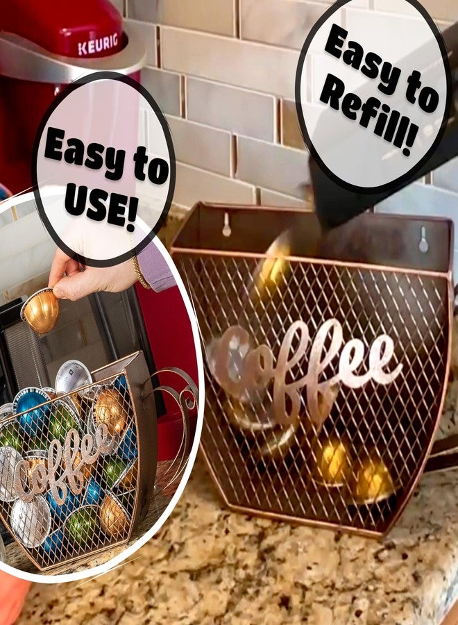 Made Easy Kit Coffee Pod Organizer Compatible with Nespresso Vertuo and Original - Countertop Sculpture Holder Basket Style for Café Bar, Corner Station Office Break Area (Mountable Mug Black) - Image 5