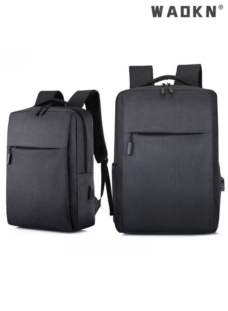 WAOKN Travel Laptop Backpack Business Anti Theft Slim Durable Laptop Bag with USB Charging Port Water Resistant College School Computer Backpack Gifts for Men & Women Fits 15.6 Inch Notebook Black - Image 4