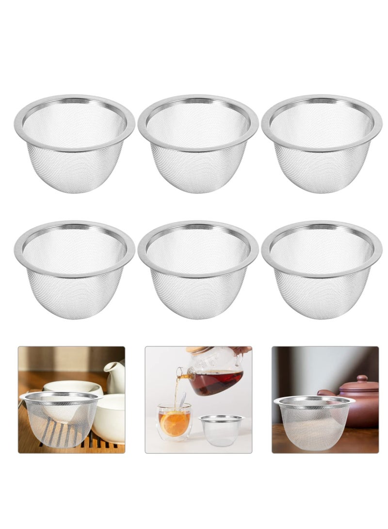Excefore 8pcs Stainless Steel Tea Filter Metal Teapot Replacement Mesh Strainer Insert For Coffee Tea Maker Coffee Brewers Diameter (6.9×5cm)  - Image 3