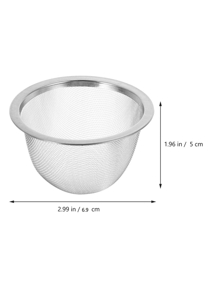 Excefore 8pcs Stainless Steel Tea Filter Metal Teapot Replacement Mesh Strainer Insert For Coffee Tea Maker Coffee Brewers Diameter (6.9×5cm)  - Image 2
