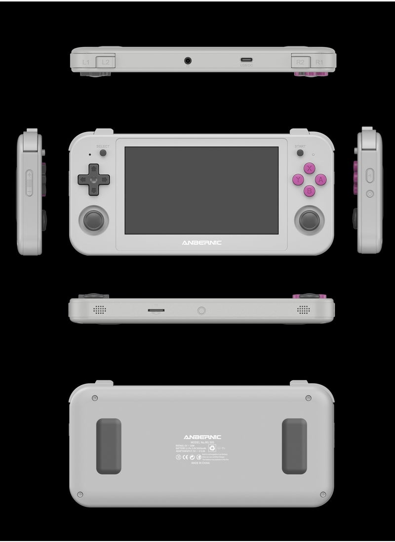 ANBERNIC  - Anbernic RG505 Handheld Game Console 4.95-inch OLED Touch Screen 960:544 Android 12 Unisoc Tiger T618 64-bit 4GB LPDDR4X 26 Emulators with Gift Package【Grey-128G with 20,000 Games Pre-installed】 - Image 1