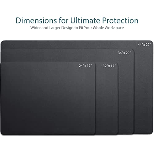 Vine Creations Leather Desk Pad 36" x 20", Vine Creations Office Desk Mat Waterproof Black - Premium Quality - Smooth Mouse Writing Surface - Maximum Protection Dual-Sided Pu Leather Blotter for Desk Office/Home - Image 2