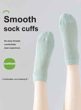 Breathable Cotton Mesh Socks for Women - 10 Pairs, Light and Comfortable for Spring and Summer - view 5