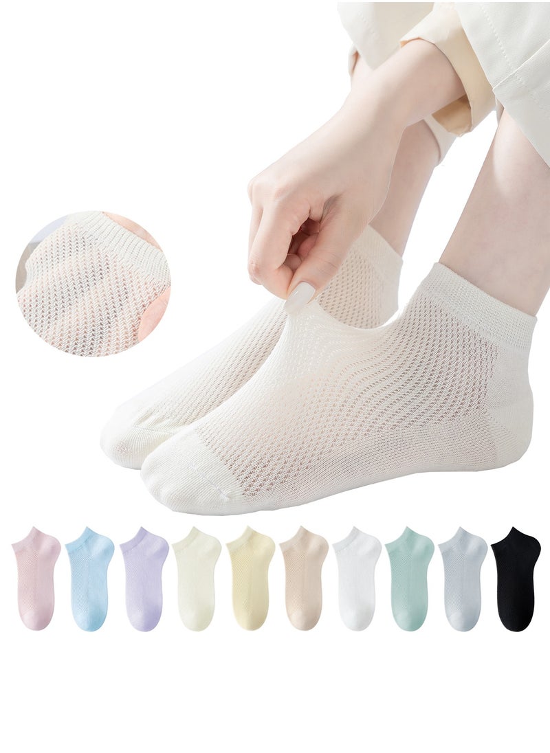 infino - Breathable Cotton Mesh Socks for Women - 10 Pairs, Light and Comfortable for Spring and Summer - Image 1