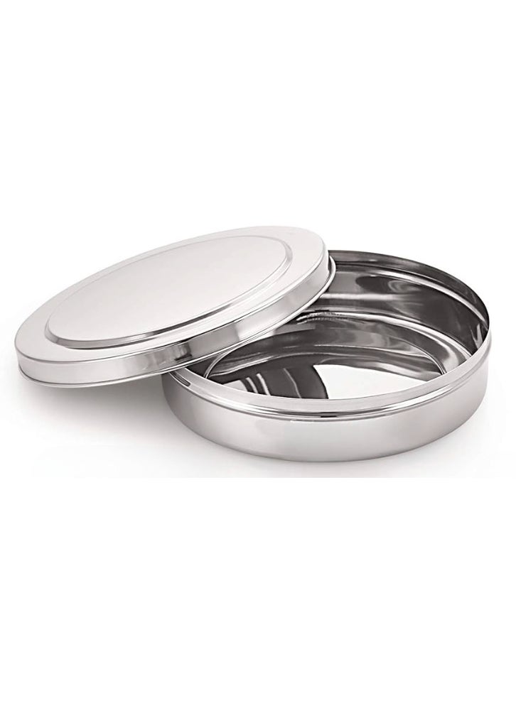 Ayda قالب كعكة بسبوسة من الفولاذ المقاوم للصدأ مع غطاء فضي 20.5 سم - Image 2