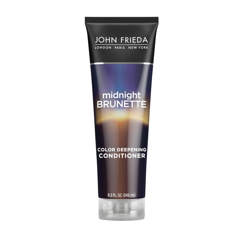 John Frieda بلسم جون فريدا ميدنايت برونيت، بلسم لتعميق اللون لتعزيز وتجديد درجات البني، مدعوم بكاكاو وزيت الربيع لتغذية وتعزيز درجات البني، 8.3 أونصة - Image 1