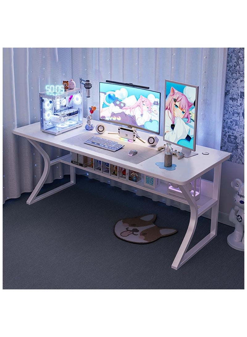 DubaiGallery Simple Desktop Computer Desks Home White Gaming Table Office Desk Bedroom Learning Writing Desk Meubles Office Furniture - Image 1