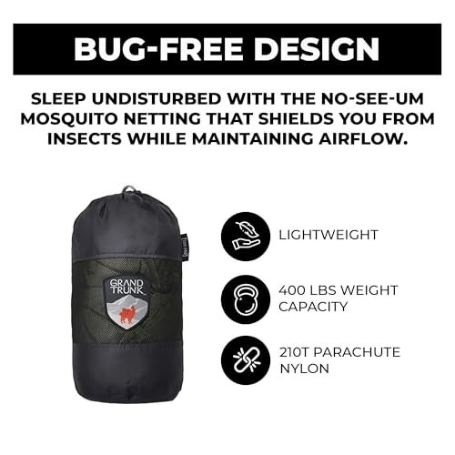 Grand Trunk Skeeter Beeter Pro Mosquito Hammock: Portable Bug Prevention Hammock with Carabiners and Hanging Kit - Perfect for Outdoor Adventures, Backpacking, and Camping Trips - Image 3