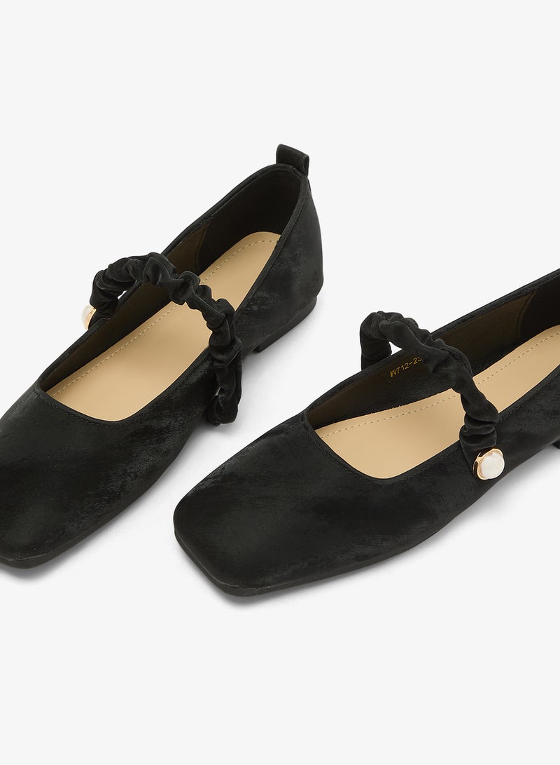 Ginger Velvet Strap Ballet Flats - Image 4