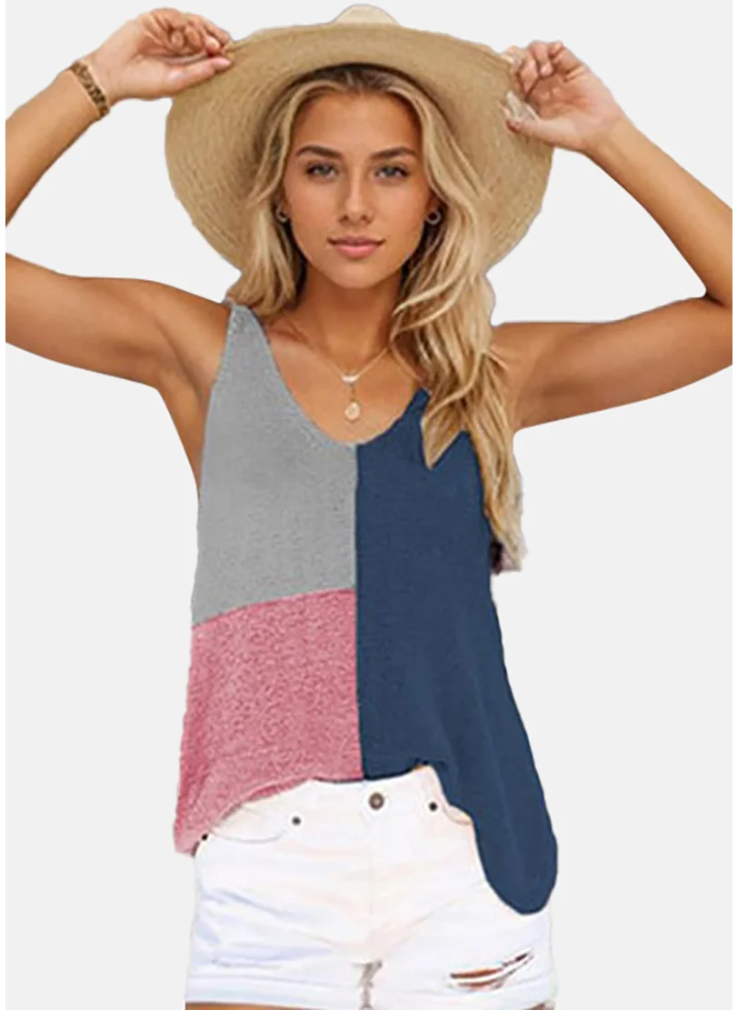 YUNIQEE Women Colourblocked Tank Top