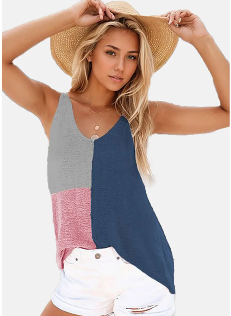 YUNIQEE Women Colourblocked Tank Top