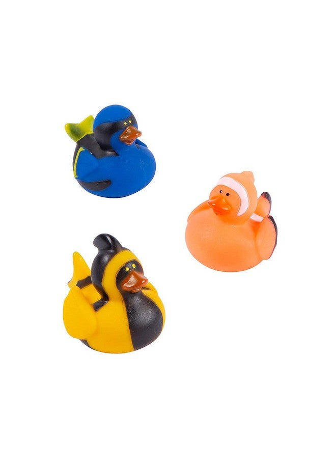 Fun Express Fish Rubber Duckies (Set of 12) Under The Sea and Ocean Party Favors and Supplies - Image 1