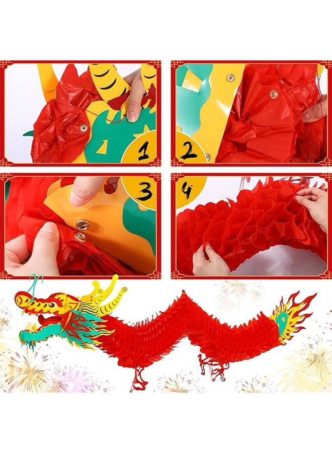 الزخرفة المعلقة لحديقة التنين الصينية الجديدة ثلاثية الأبعاد، زخرفة حفلة رأس السنة الجديدة -متر واحد - Image 5