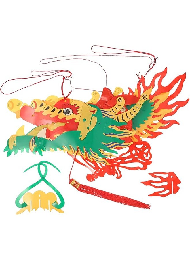 الزخرفة المعلقة لحديقة التنين الصينية الجديدة ثلاثية الأبعاد، زخرفة حفلة رأس السنة الجديدة -متر واحد - Image 4