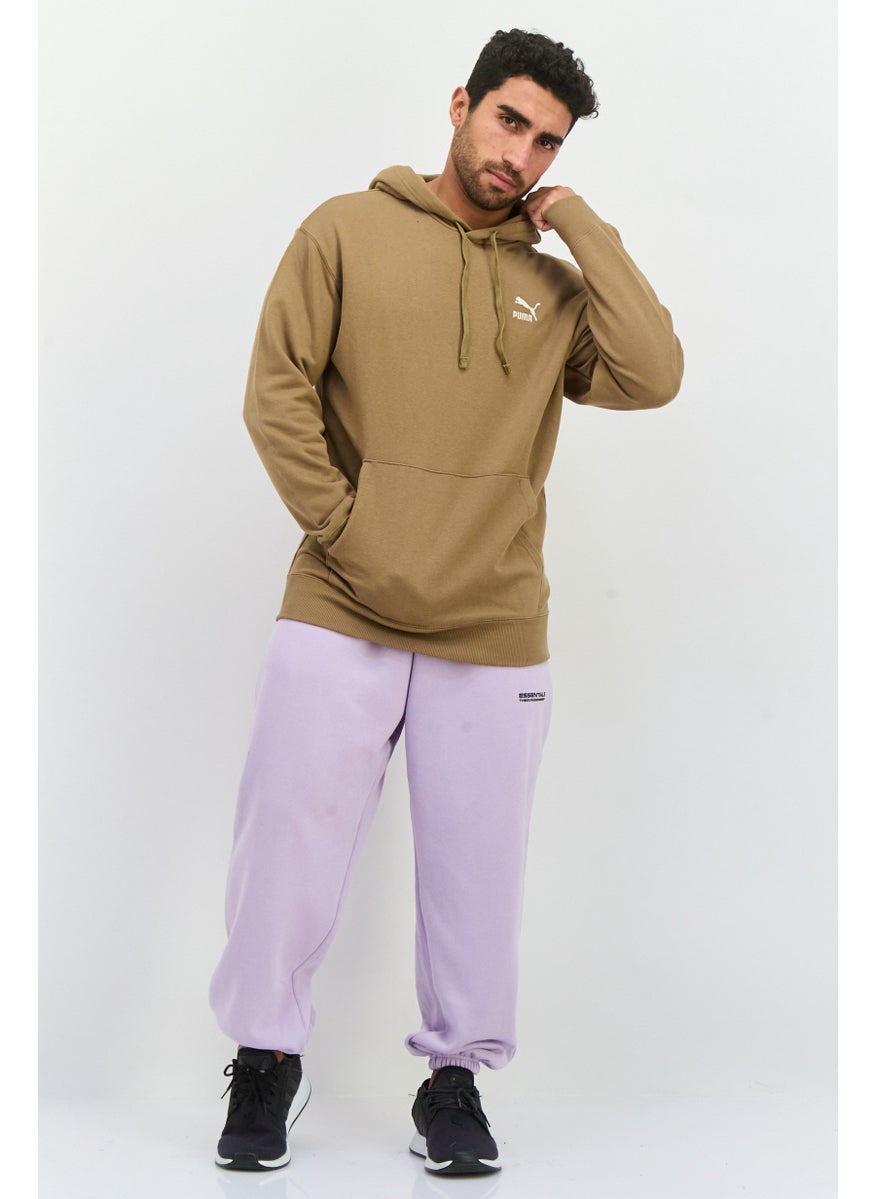 PUMA Men Sportswear Fit Long Sleeve Outdoor Hooded Sweatshirt, Tan  - Image 4