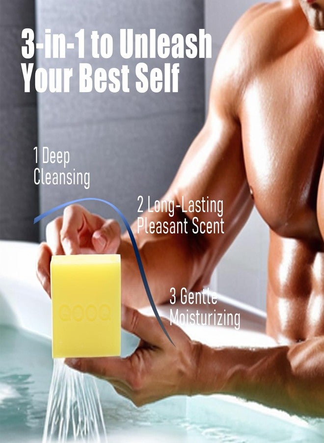 QOOQ Essential Oil Infused: The Perfect Natural Bar Soap for Men - Handcrafted for 12-Hour Deodorization - Smell Fresh, Distinctive, and Refined - Safe for Sensitive Skin - Image 3