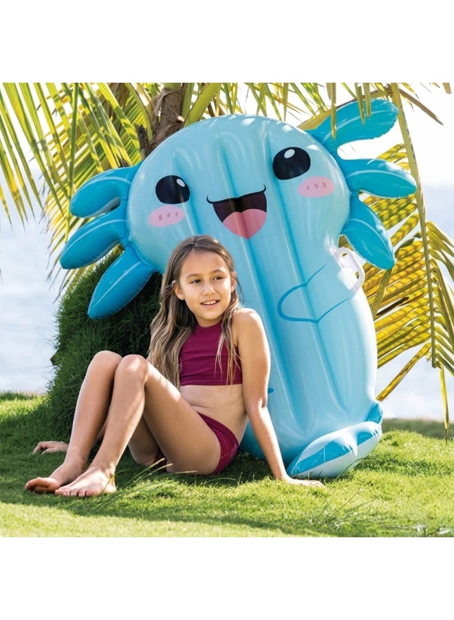 INTEX Axolotl Ride-On Pool Float 117x107cm, Kids Inflatable Water Toy with Handles, Suitable for Age 3+ - Image 5