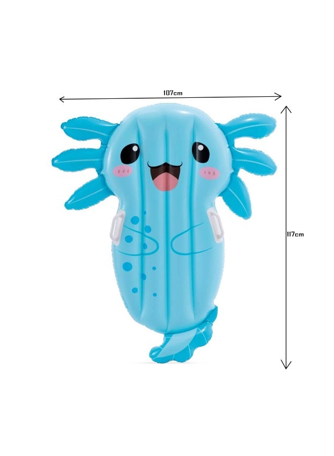 INTEX Axolotl Ride-On Pool Float 117x107cm, Kids Inflatable Water Toy with Handles, Suitable for Age 3+ - Image 2
