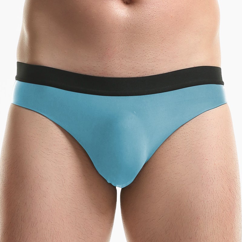 Mens Underwear Mens Ice Silk Traceless Breathable Ultra-thin Briefs Summer Ice Cool Soft and Comfortable Underpants for Boys Black  - Image 4