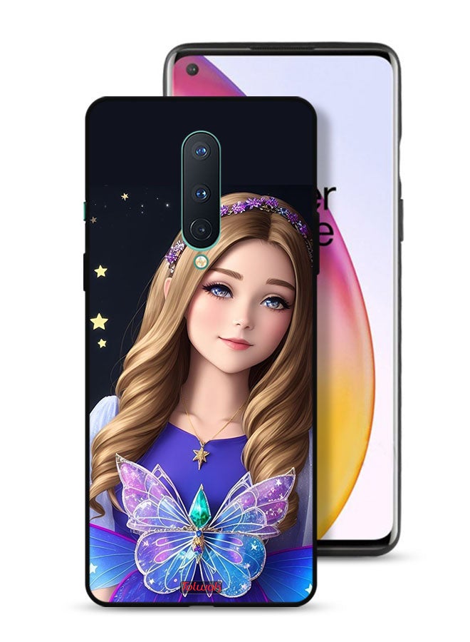 Tolwak OnePlus 8 Protective Case Cover Cute Butterfly Girl - Image 1