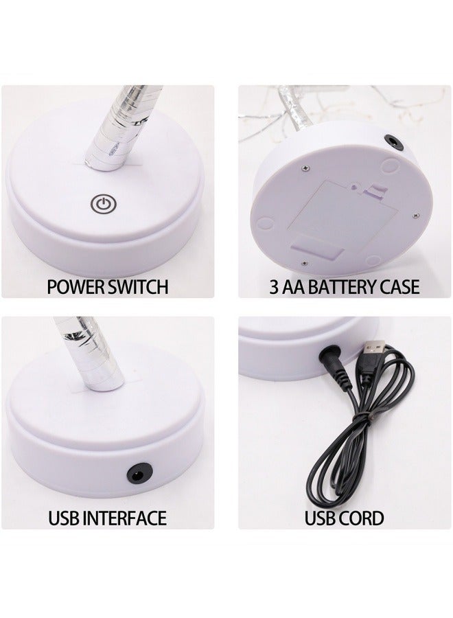 FPC 108 LED Warm White Copper Wire Tree Branch Night Light USB Powered Desk Lamp with Touch Switch for Home Bedroom Decoration Tabletop Bonsai Artificial Tree  - Image 5